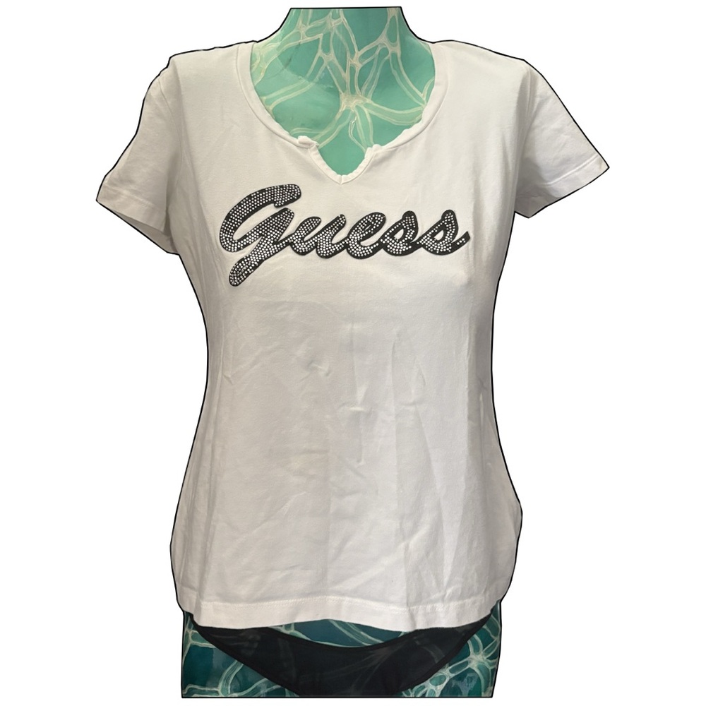 Guess Women's White Short Sleeve Tee